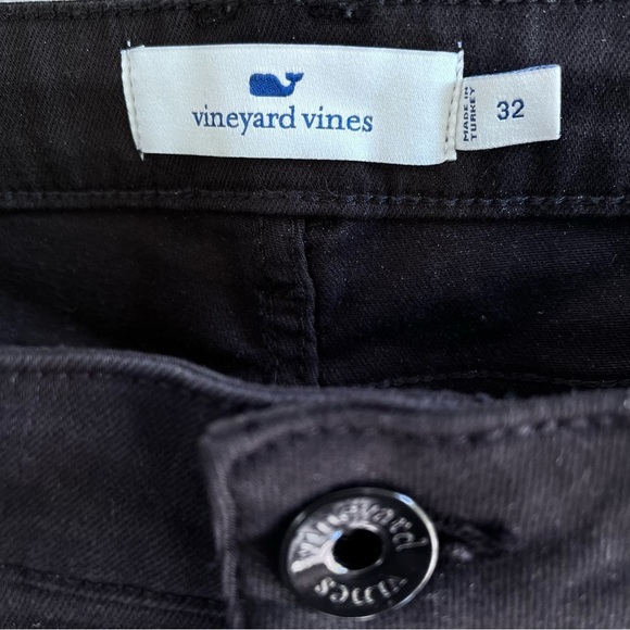 Vineyard Vines Black Denim Classic 5 Pocket Jeans Straight Leg Stretch Women 32 - Picture 5 of 9